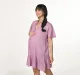 Maternity Solid Dress For Nursing- Lilac