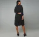 Maternity Nursing Printed Dress - Black