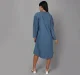 Maternity Knee Length Dress - Blue