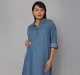 Maternity Knee Length Dress - Blue