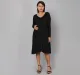 Maternity Knee Length Dress - Black
