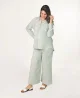 Maternity Nursing Top With Pants Coordinate Set-Grey
