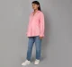 Maternity Frill Sleeves Shirt - Pink