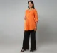 Maternity Nursing Checks Long Top - Orange