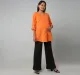 Maternity Nursing Checks Long Top - Orange