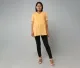 Maternity Boxy Fit Top With Ruffles - Yellow