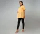 Maternity Boxy Fit Top With Ruffles - Yellow