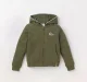 Solid Hoodie With Open Zipper