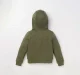 Solid Hoodie With Open Zipper