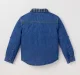 Denim Shirt With Checkered Collar