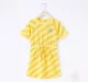 Girls Striped Tie Up Dress
