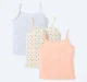 Pack Of 3 Girls Strappy Vests