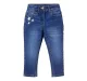 Mid Wash Embroidered Denim