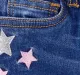 Mid Wash Embroidered Denim