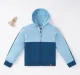 Boys Color Block Hooded Knit Jacket