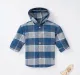 Boys Plaid Hooded Shirt