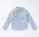 Boys Full Sleeves Y/D Seer Sucker Stripe Shirt With Embroidery At Pocket