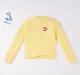 Girls Cross Hem Ribbed Tee - Yellow