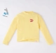 Girls Cross Hem Ribbed Tee - Yellow
