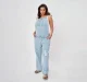 Maternity Sleeveless Dungaree Sets -Pack of 2-Light Blue
