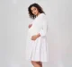 Maternity  Women Dobby Weave Full Sleeves Dress -White