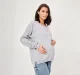 Maternity Women Chest Printed Full Sleeves Sweatshirt -Grey