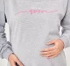 Maternity Women Chest Printed Full Sleeves Sweatshirt -Grey