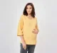 Maternity Flared Full Sleeves T-Shirt -Mustard