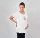 Maternity Chest Printed Half-Sleeves T-Shirt -White