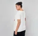 Maternity Chest Printed Half-Sleeves T-Shirt -White