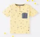 Boys Henley Tee With Chambray Pocket