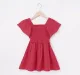 Girls Smocking Dress With Puff Sleeves