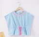 Girls Kaftan Top With Neck Embroidery