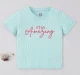 Girls Half Sleeves Ribbed Tee