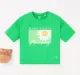 Girls Printed Drop Shoulder Tee