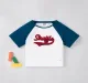 Girls Embroidered Raglan Tee