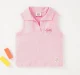 Girls Sleeveless Collared Rib Top
