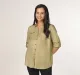 Maternity Rolled-up sleeves Full Sleeves Tops -Olive