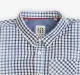 Boys Checkered 100% Cotton Shirt - Navy