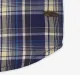 Boys Checkered Embroidered 100% Cotton Shirt - Blue