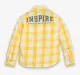 Ed-A-Mamma Boys Checkered 100% Cotton Shirt - Yellow