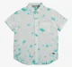 Boys Tie Dye Seer Sucker Shirt - Teal & White