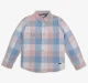 Boys Checkered 100% Cotton Shirt - Peach