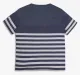 Boys 100% Cotton Striped T-Shirt - Navy