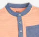 Boys 100% Cotton Striped T-Shirt - Peach
