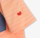 Boys 100% Cotton Striped T-Shirt - Peach