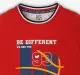 Boys Printed 100% Cotton T-Shirt - Red