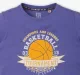 Boys Printed 100% Cotton T-Shirt - Purple