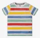 Boys Striped 100% Cotton T-Shirt - Multicolor