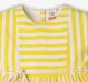 Girls Striped 100% Cotton Dress - Yellow